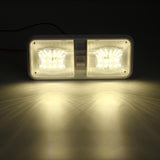 12V LED Interior Double Dome Ceiling Light 6.5W 4500K White for RV, Boat, Camper, Trailer