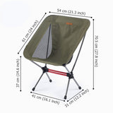 Ultralight Portable Folding Camping Chair for Travel, Backpacking, Picnic, Beach, Outdoor, and Fishing