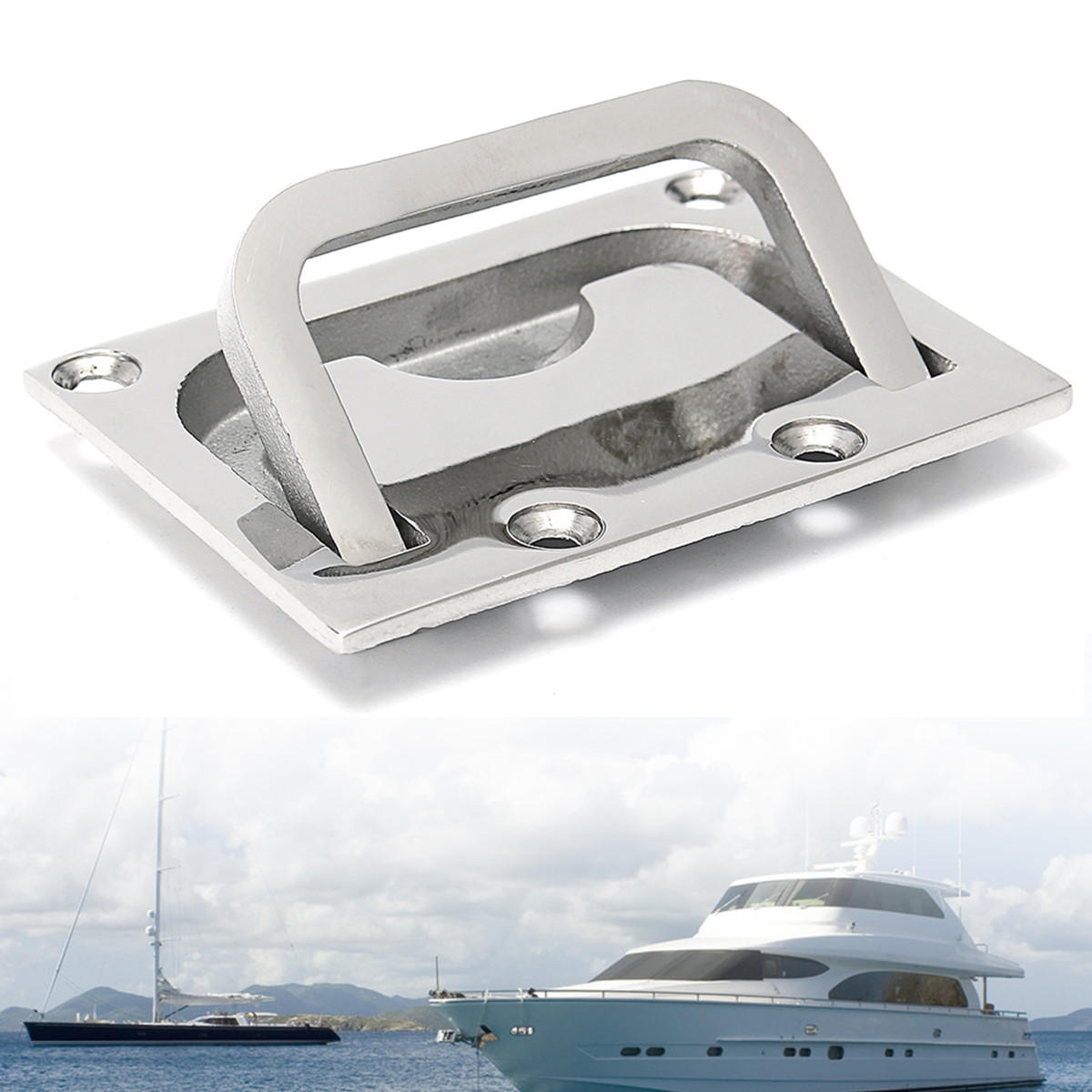 316 Edelstahl Ring Pull Griff Luke Latch Lift für Yacht Flush Fitting Hebe Hardware