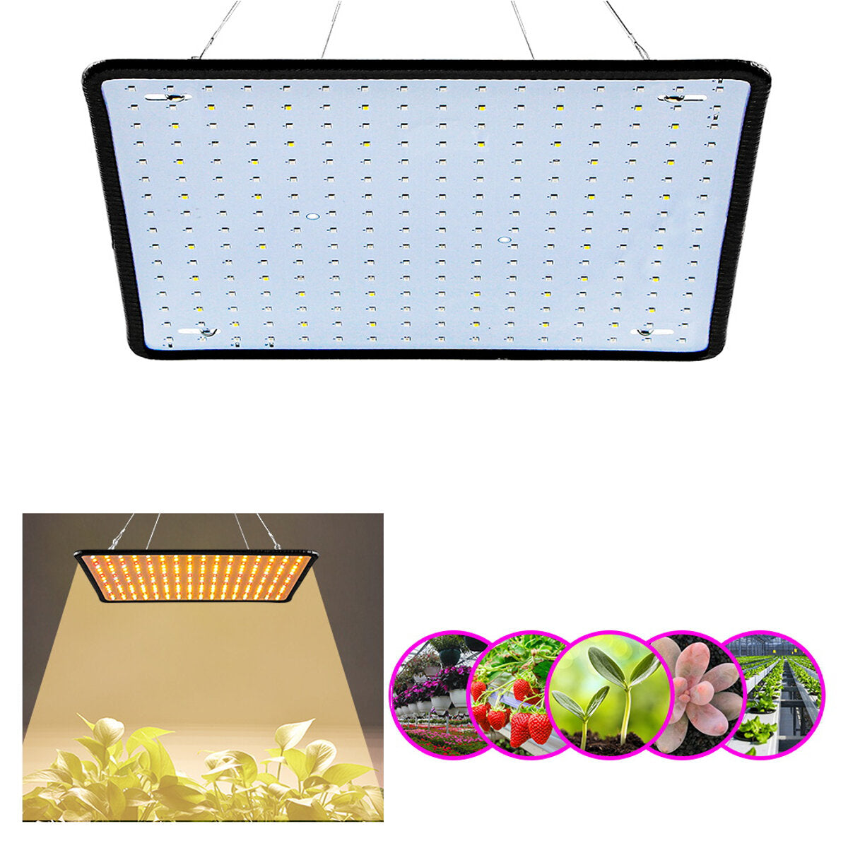 256LED Full Spectrum UV Grow Light for Indoor Hydroponic Plants - Veg Lamp