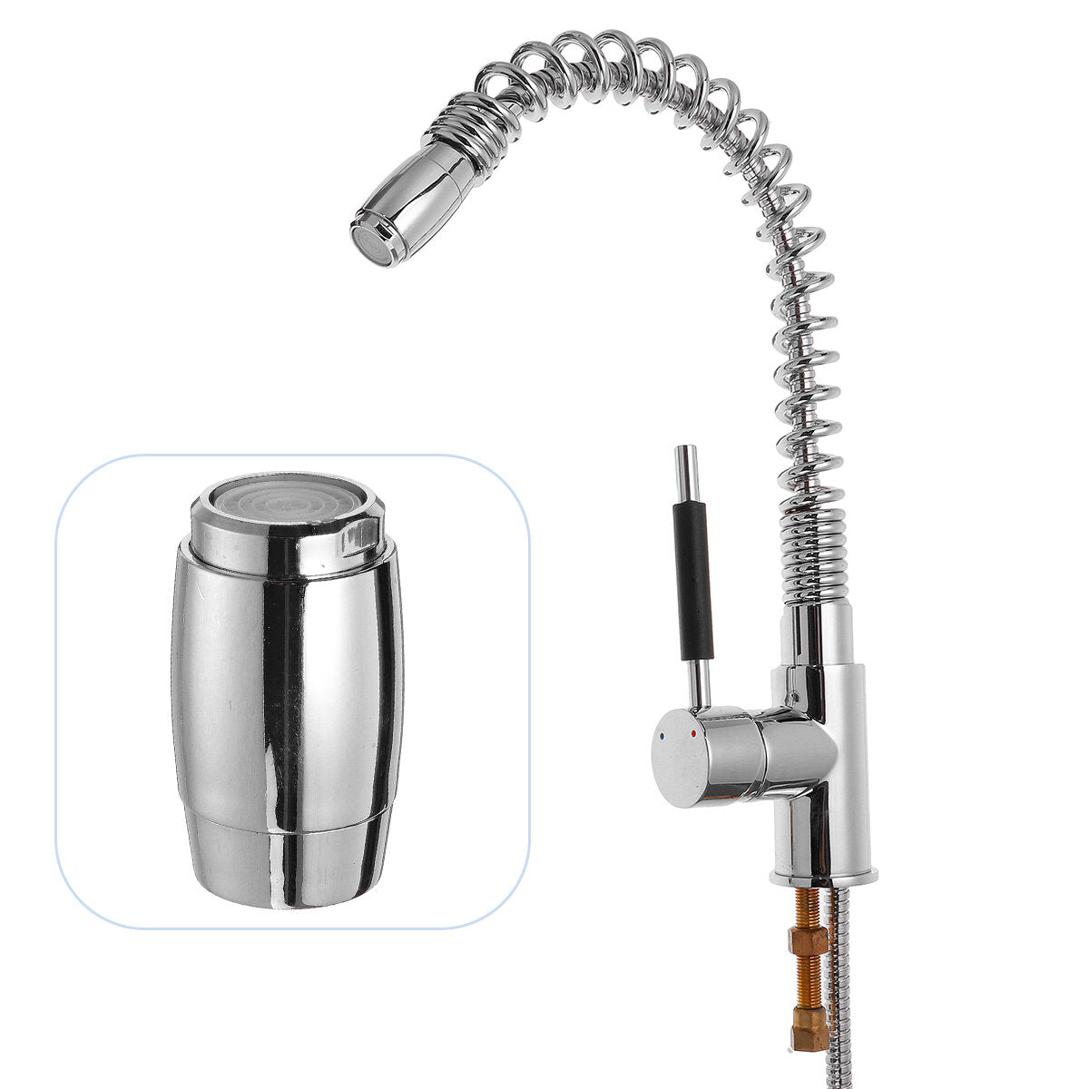 Stainless Steel LED Kitchen Faucet - Hot & Cold Mixer Tap, 360 Degree Rotating