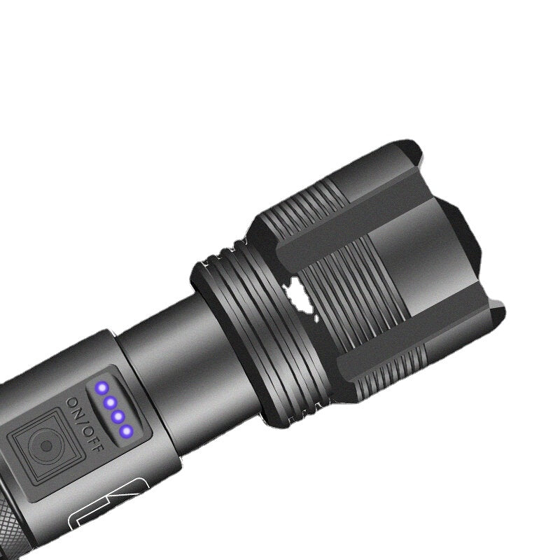 1800lm Powerful Long Range Zoomable Flashlight Kit - Rechargeable, Adjustable Focus, Tactical Light