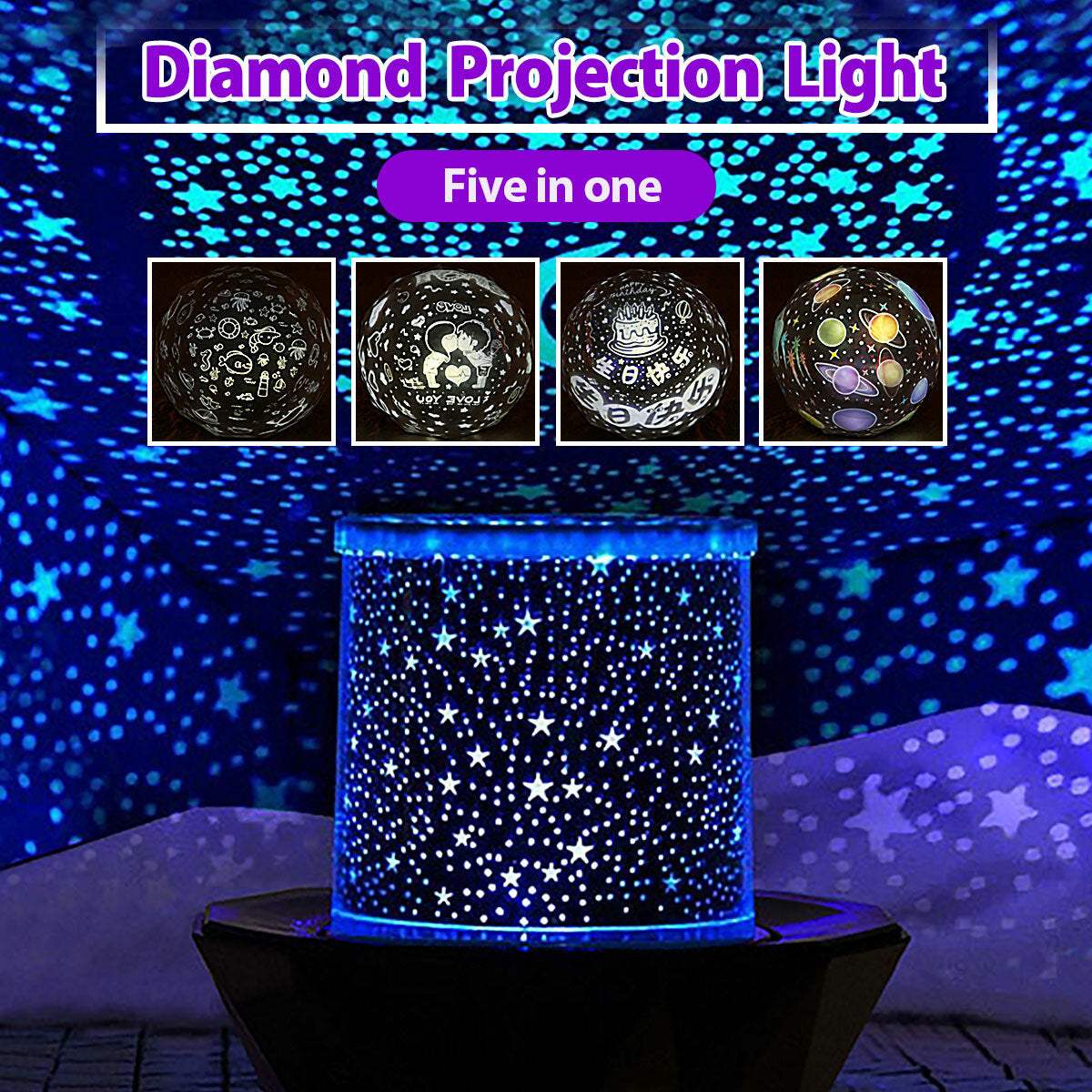 3D LED Night Light Magic Projection Lamp - Perfect Xmas Gift for Boys and Girls