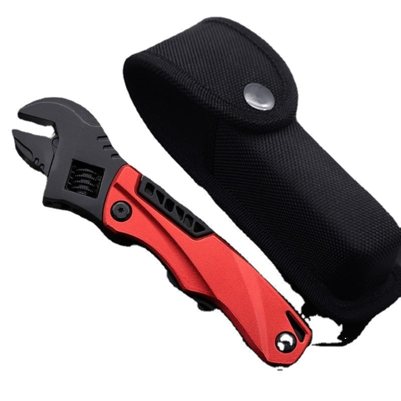 Multi-Function Outdoor Camping Tool: Adjustable Wrench, Lifesaving Hammer, Mini Pocket Multi-Tool