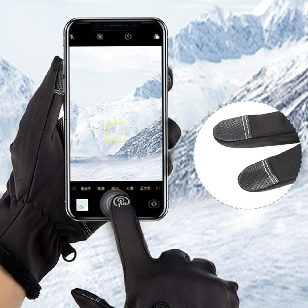 Unisex Winter Ski Gloves: Waterproof, Warm, Full Finger, Touch Screen, Zipper, Plus Velvet for Outdoor, Bike, Motorcycle