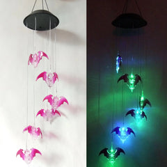 Solar Powered LED Wind Chimes Light - Color Changing Hanging Lamp for Garden and Yard