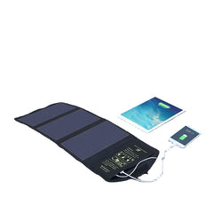 Portable 5V 21W Solar Panel Phone Charger with Dual USB for iPhone and Samsung