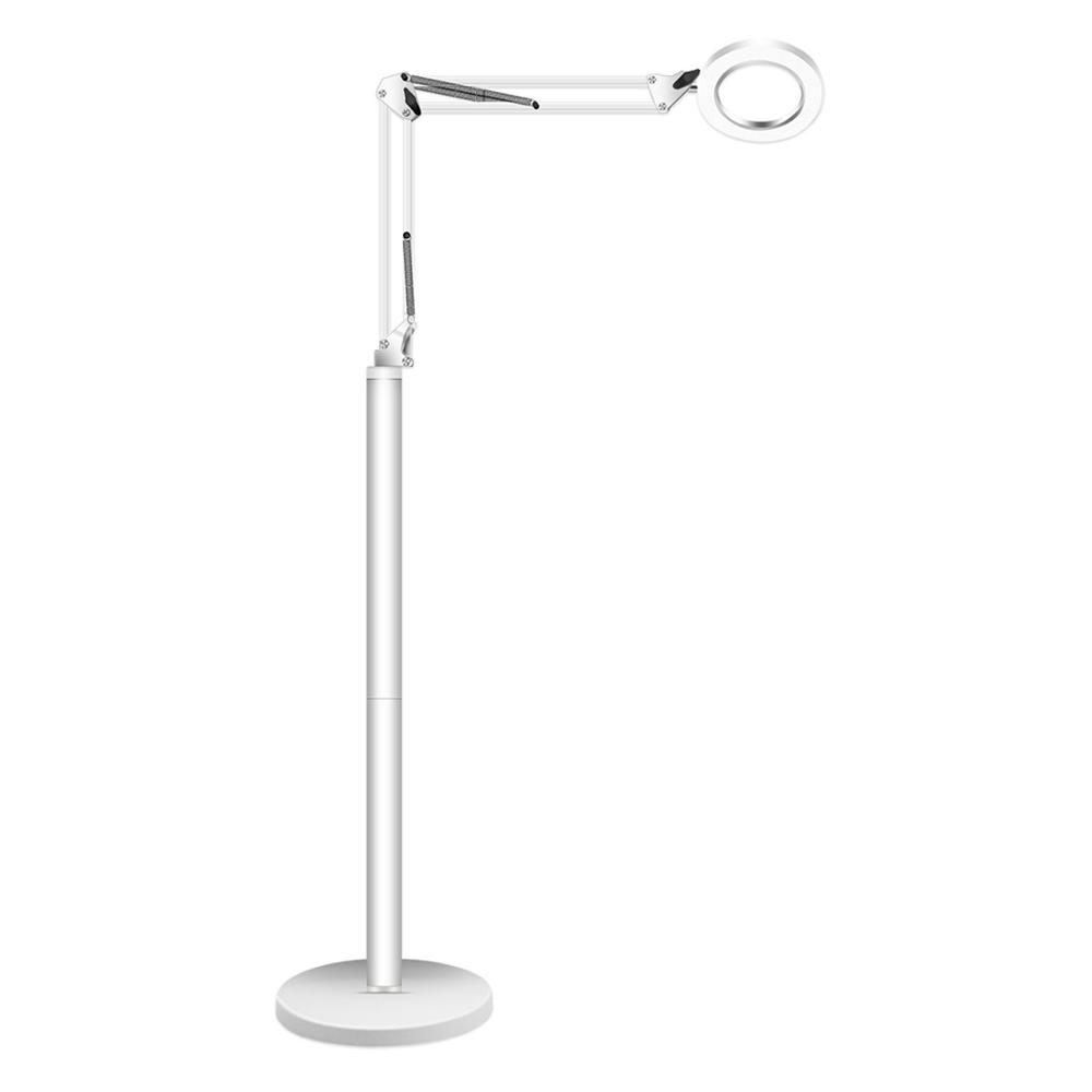 LED Magnifying Lamp with Adjustable Height - Cold Dimmable Floor Light for Makeup and Salon Use