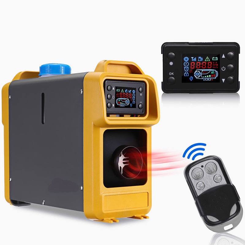 8KW 12V Diesel Air Heater with Remote Control & LCD Monitor for Car, Truck, Bus, Boat, RV - All-in-One Parking Warmer