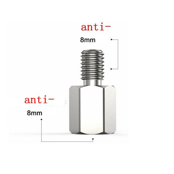 Motorcycle Rear View Mirror Adapter Screw 8mm to 10mm Conversion Positive/Negative Threads