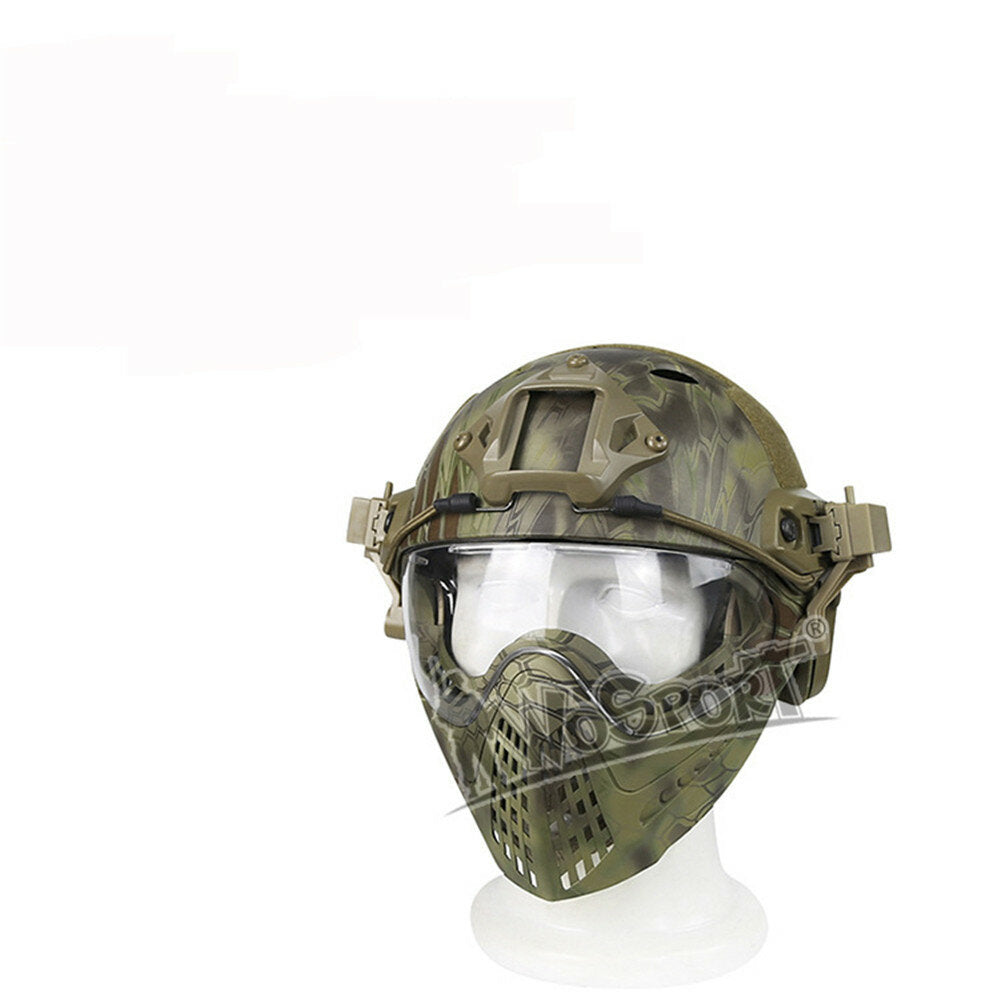 Army Tactical Helmet with Mask for Motorcycle, Hunting, and Outdoor Riding