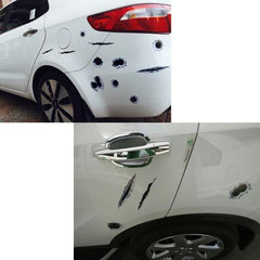 3D Simulated Bullet Holes Car & Motorcycle Scratch Decal - Waterproof, 23x29CM