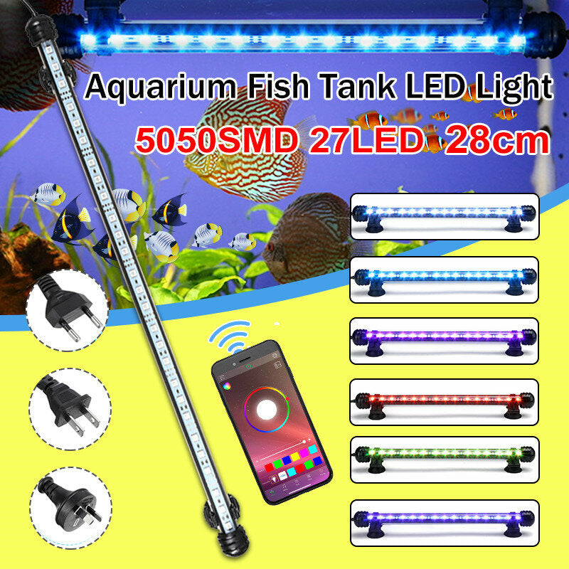 18-48CM 27LED RGB Submersible Aquarium Fish Tank Light - 5050SMD Strip Lamp