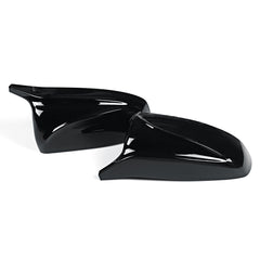 Glossy Black M Style Rear View Mirror Cap Cover Replacement Pair for Cars