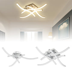 Modern LED Ceiling Lamp with Remote Control, 3/4 Lights, AC165-265V for Kitchen and Bedroom