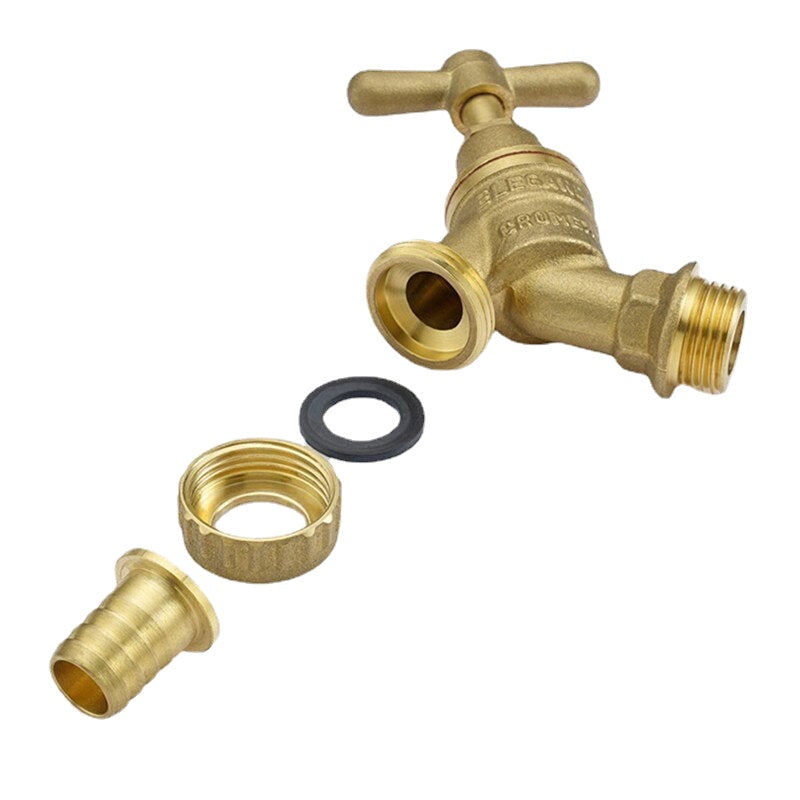 1/2" Brass Slow-Closing Faucet Valve - Garden Irrigation Tap, Barrel Joint Accessory