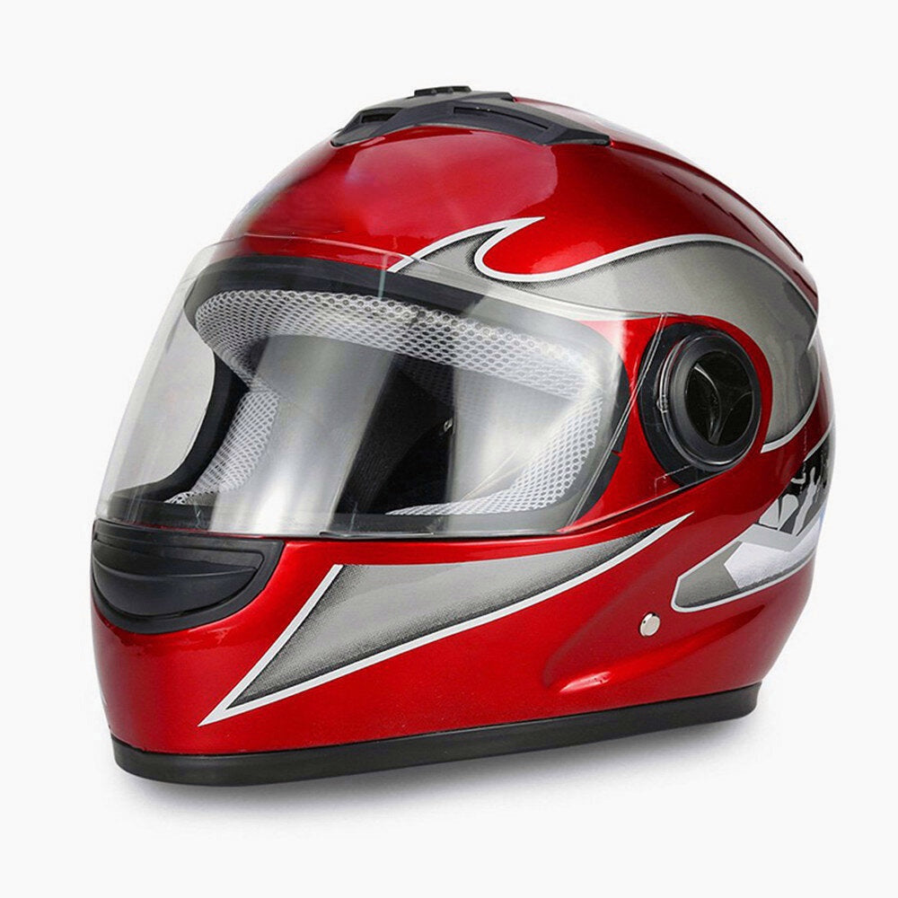 Unisex-Integralhelm für Motorradfahrer mit HD-Antibeschlaglinse und Nackenschutz – atmungsaktiv, universelle Passform