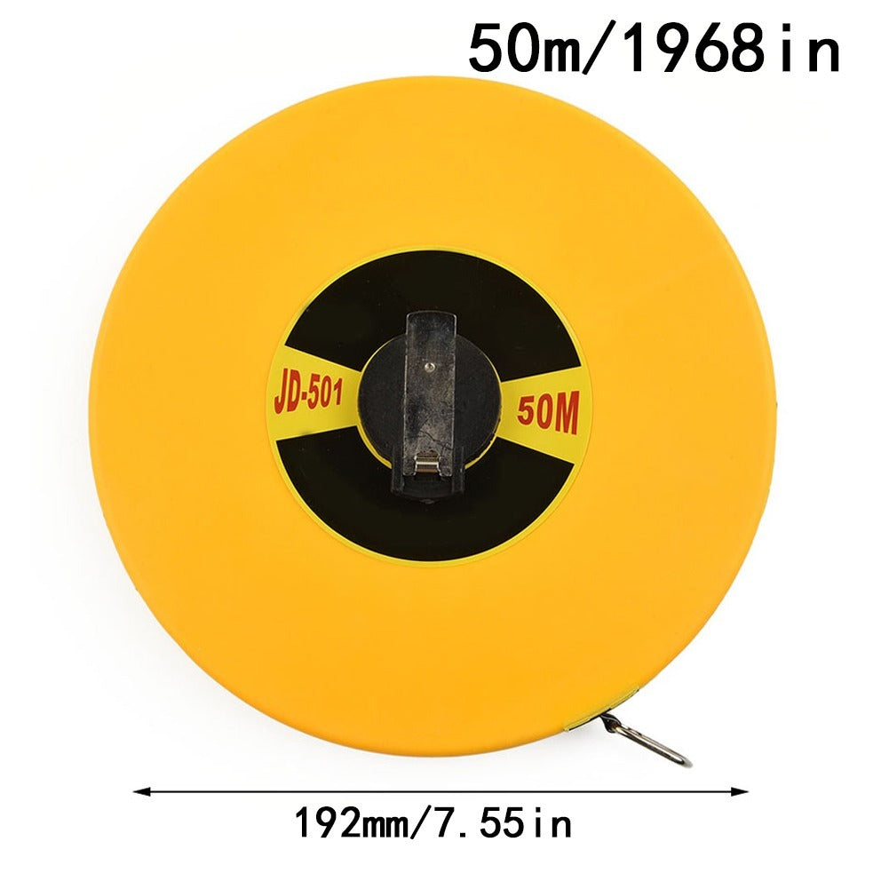 10-50M Round Fiberglass Leather Tape Measure for Woodworking Tools