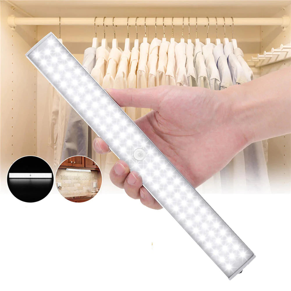 Wireless USB Rechargeable 88 LED PIR Motion Sensor Closet & Under Cabinet Light