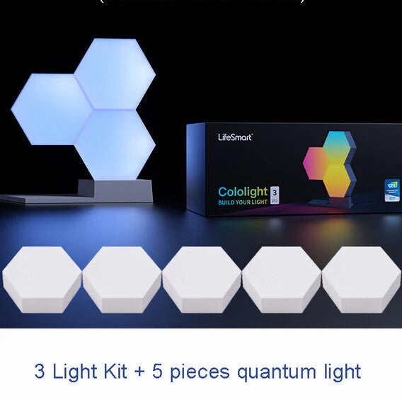 LED Quantum Light Smart DIY Lamp - WiFi, Google Assistant & Alexa Compatible, Cololight APP Control