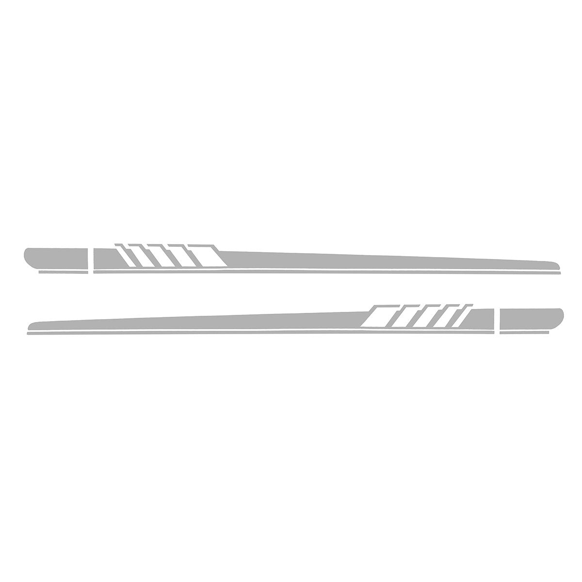 2PCS Car Side Stickers Body Decals Long Stripes for Mercedes Benz C-Class Racing