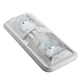 12V LED Interior Double Dome Ceiling Light 6.5W 4500K White for RV, Boat, Camper, Trailer