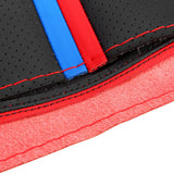 38cm Universal DIY Microfiber Leather Car Steering Wheel Cover - Non-Slip with Needles and Thread