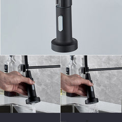 Commercial Kitchen Faucet with Pull-Down Sprayer, Single Handle Hot and Cold Mixer Tap