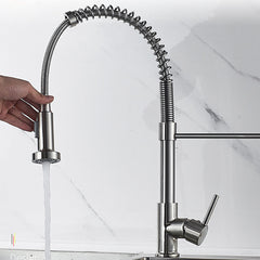 Pumped Ramen Basin Tap - Full Copper, Rotatable, Hot & Cold Double Mode Kitchen Sink Spring Tap