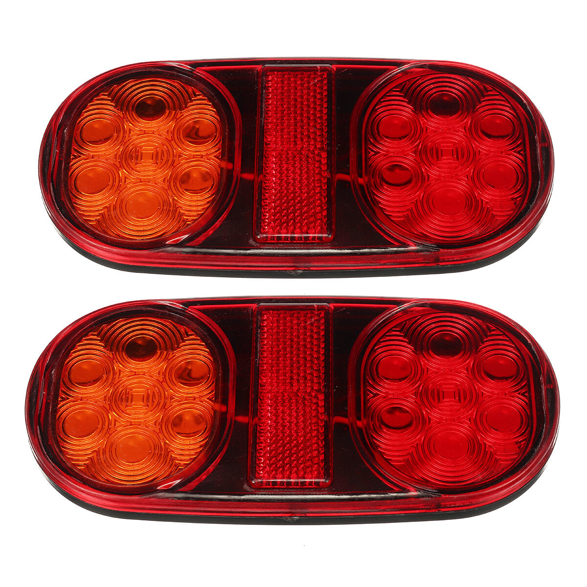 2PCS 12-24V 28LED Rear Tail Stop Brake Light Indicator for Boat, Trailer, Caravan, Van