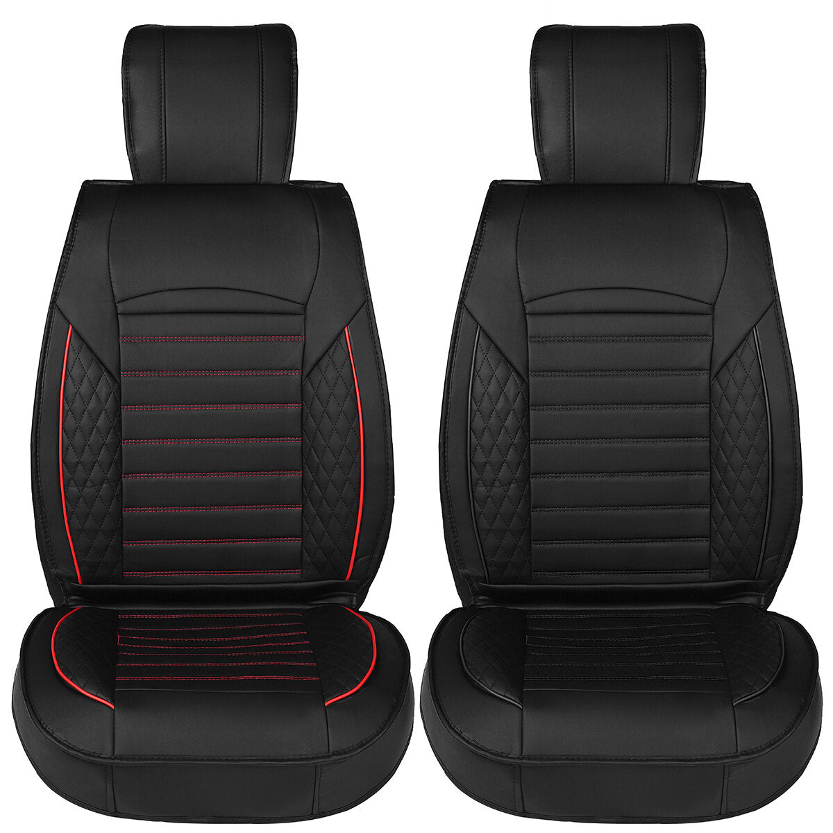 1/5 Seat Car Seat Covers 3D Full Set PU Leather Front Rear Back Pads