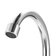Electroplating Hot & Cold Water Faucet with 2 Stainless Steel Hoses