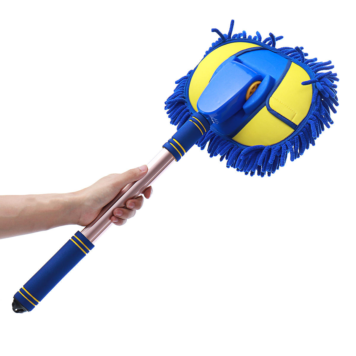 Adjustable Telescopic Chenille Mop - Soft Cleaning Brush Tool for Easy Wiping