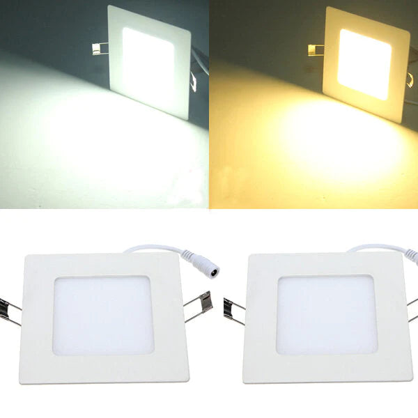 8W Square Ceiling Panel LED Light - White/Warm White, AC 85-265V