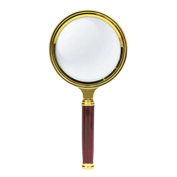 8mm HD 6X Wooden Handle Magnifying Glasses - Portable Reading Glasses