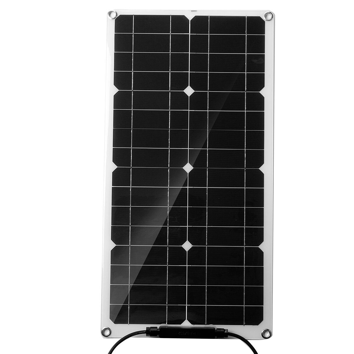 12V 50W Portable Solar Panel Battery Charger for Car, Van, Boat, Caravan, Camper - Trickle Charging