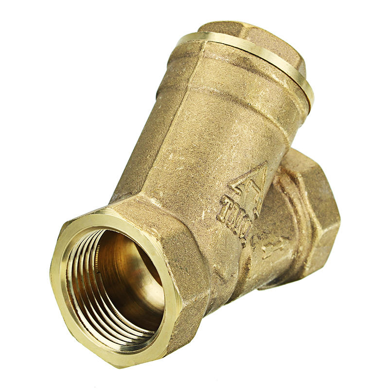 Y Type Brass Water Filter with G Thread Female Coupler Connector