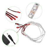 DC12V 5PCS 50CM SMD5050 LED Grow Light Strip Kit for Hydroponic Indoor Veg Plants + Power Adapter