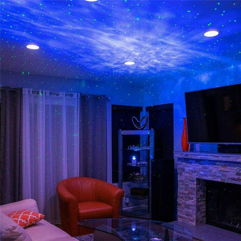 3-in-1 USB LED Galaxy Starry Night Light Sky Projector Ocean Wave Star Lamp