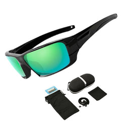 Polarized Hiking Sunglasses - Camouflage Black Frame, UV400 Protection, Sport & Camping Eyewear, Climbing Goggles