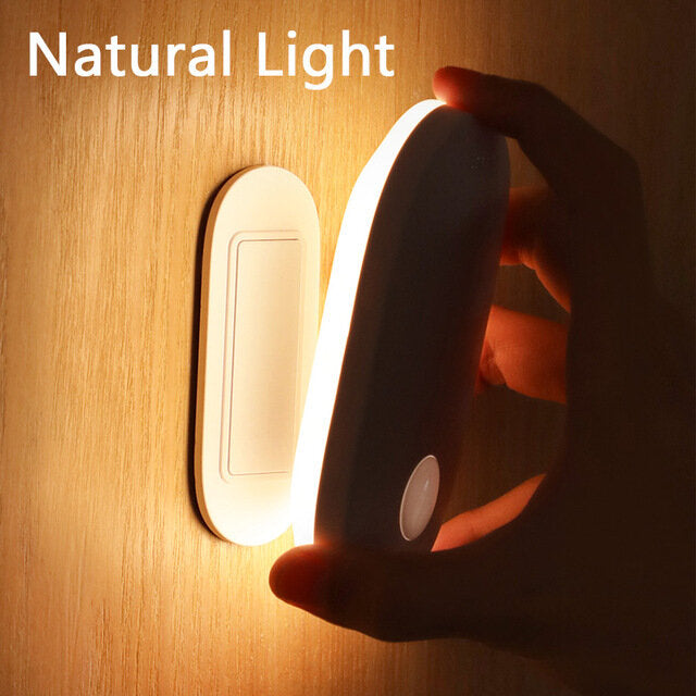 Rechargeable PIR Motion Sensor Night Light - Magnetic LED Bedside Lamp for Home, Wall, and ZigBee Integration