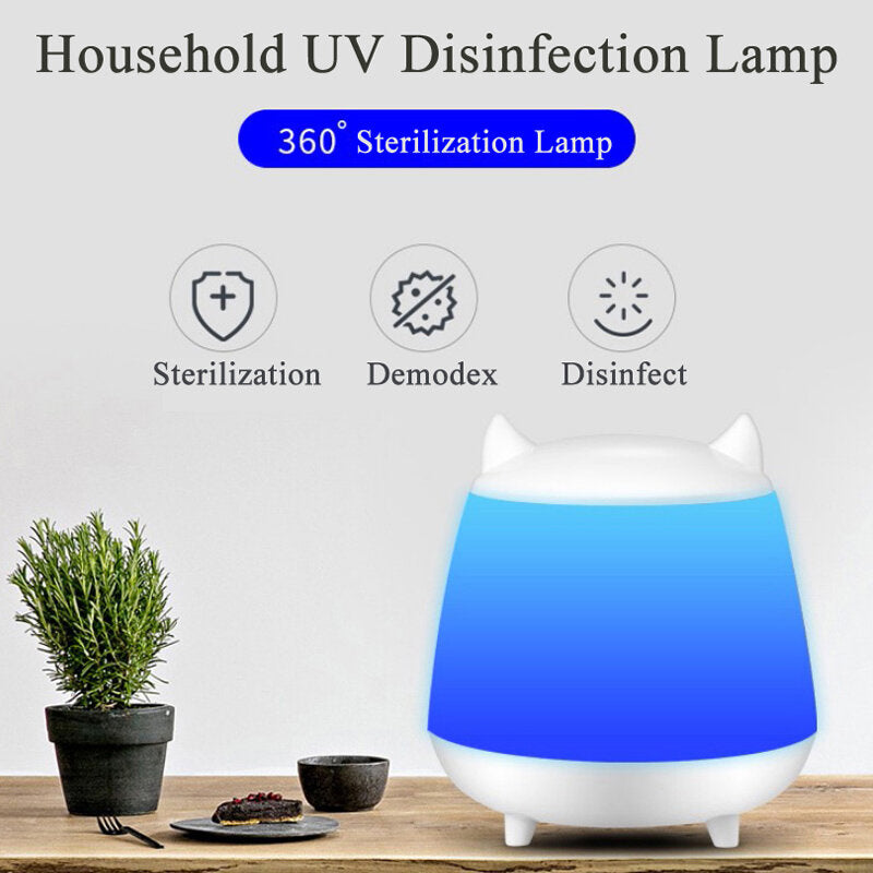 1200mAh 360 Degree 5V USB Rechargeable UV Disinfection Lamp - UVC Germicidal Light Bulb