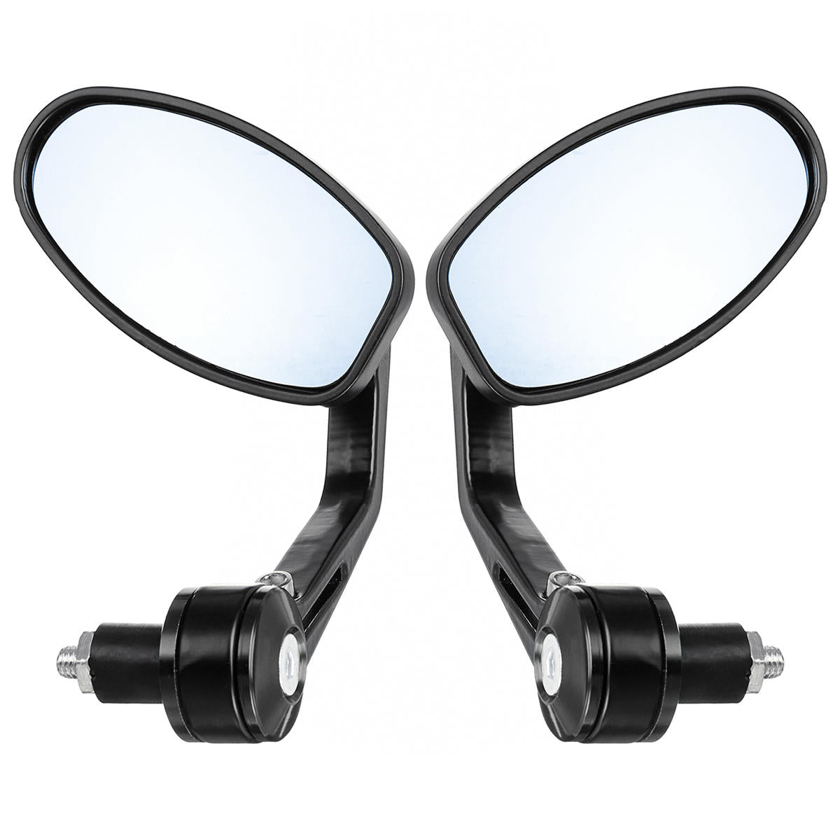 Universal Handlebar Rearview Side Mirrors for Motorcycle and Scooter - Pair, Left & Right