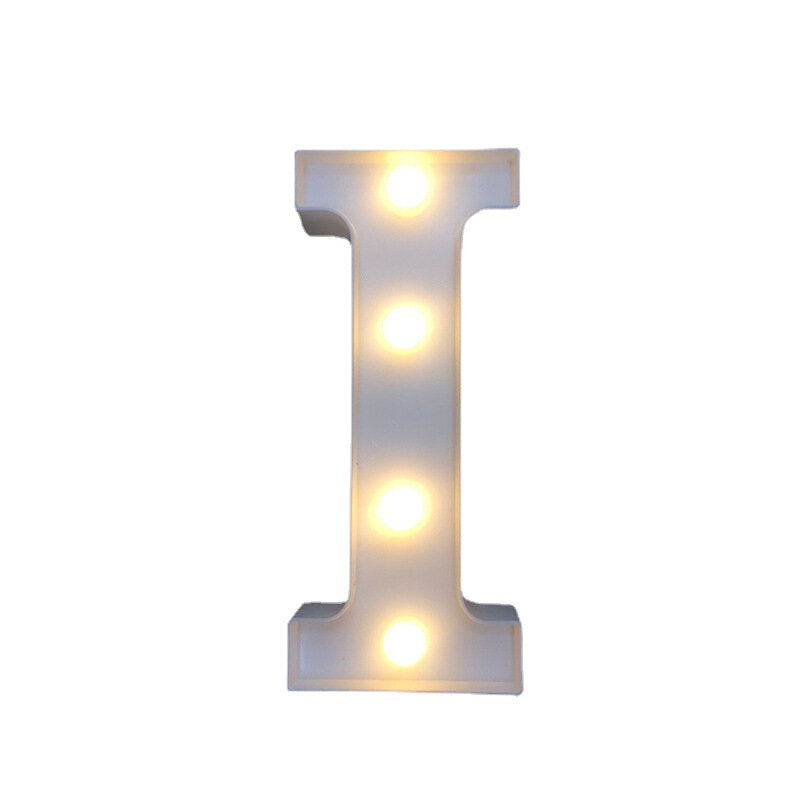 LED English Letter & Symbol Pattern Night Light - Home Decor for Bedroom, Birthday Party, Proposal