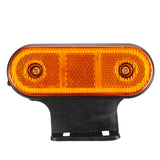 12V/24V Amber 20 LED Side Marker Lights with Reflector & Bracket for Truck Trailer