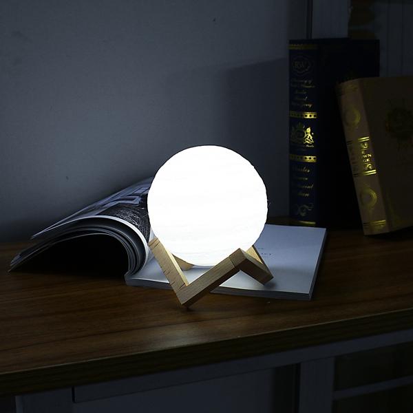 13cm 3D Jupiter Lamp - USB Rechargeable, Touch Sensor, Color Changing LED Night Light, DC5V Gift