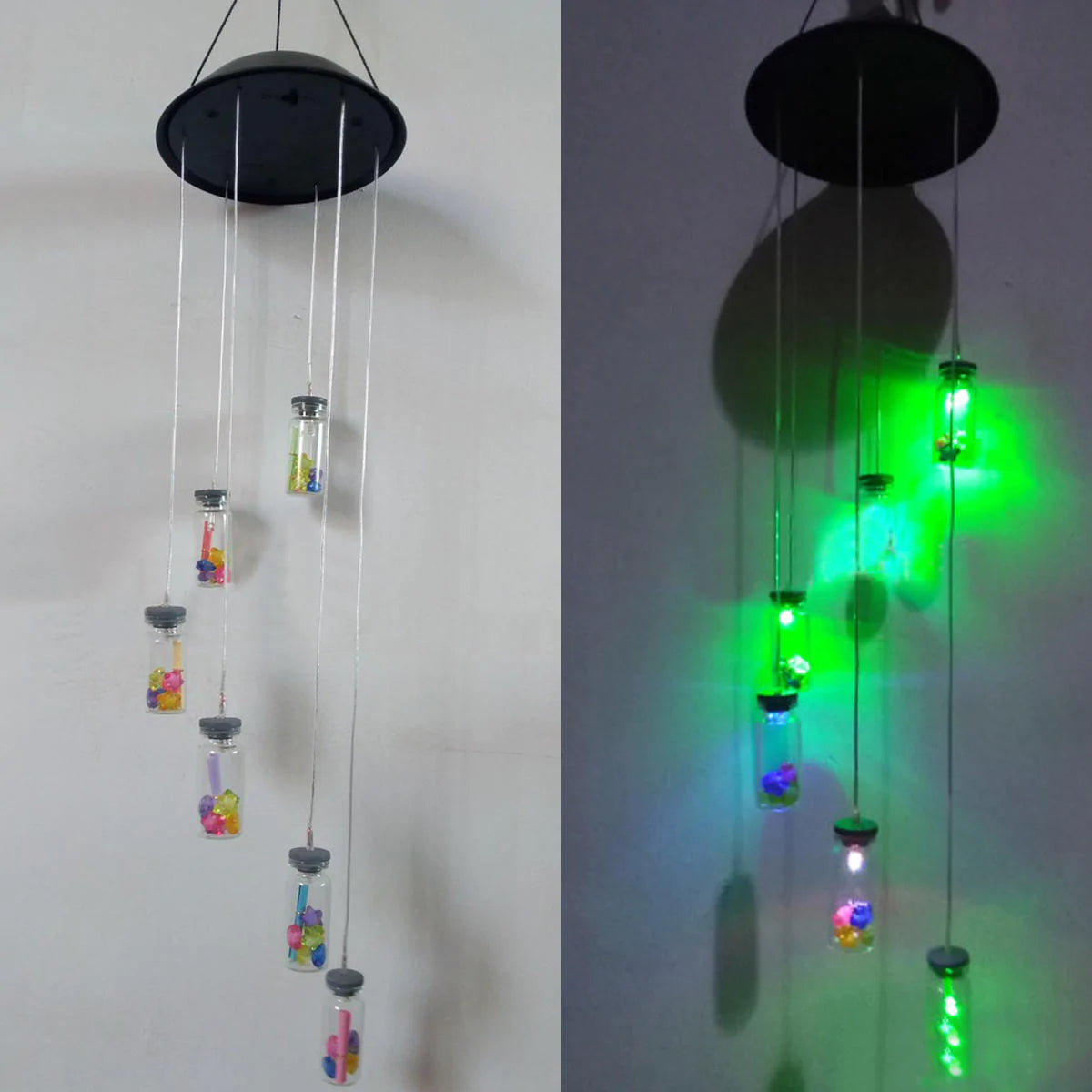 Solar Powered LED Wind Chimes Light - Color Changing Hanging Lamp for Garden and Yard