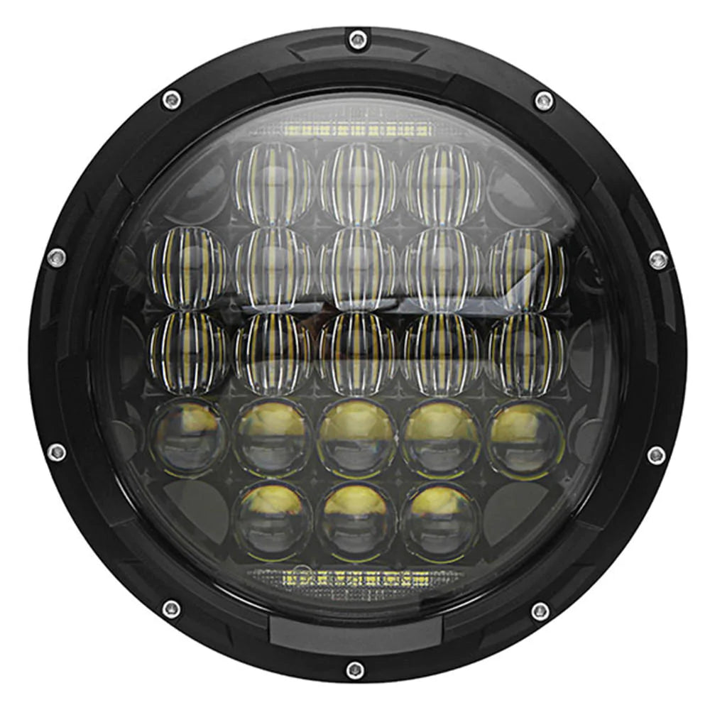 7 Zoll, 75 W, 6500 K, LED-Scheinwerfer für Motorrad, 5D-Linse, Fern-/Abblendlicht, wasserdicht IP67, Edelstahl