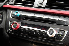 3pcs Car Aluminum Decorative Covers for BMW 5, 6, 7 Series Stereo A/C Knob Rings