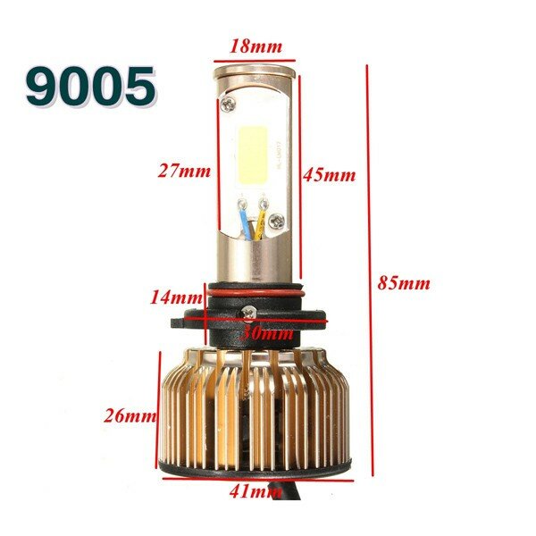 48W COB LED Headlight Kit, Hi-Lo Beam, 4800LM, 6000K
